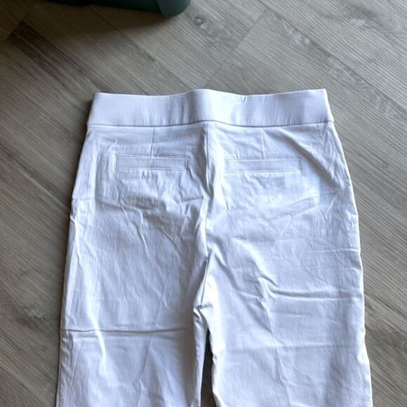 Kim Rogers White Stretch Pull On Capri Pants Size 10 - Picture 4 of 6